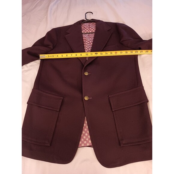Van Gogh Knit By Brad Dawson Blazer Jacket Size 40L Purple - Picture 4 of 12